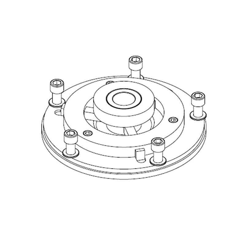 Brida universal para tambores de eje tipo Europeo, 10 agujeros, centrado 271÷300 mm, Ø entre pernos 335 mm (Agujero Ø 50 mm)