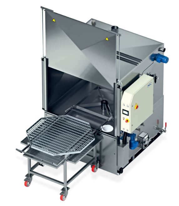 Máquina industrial de limpieza de piezas de motor